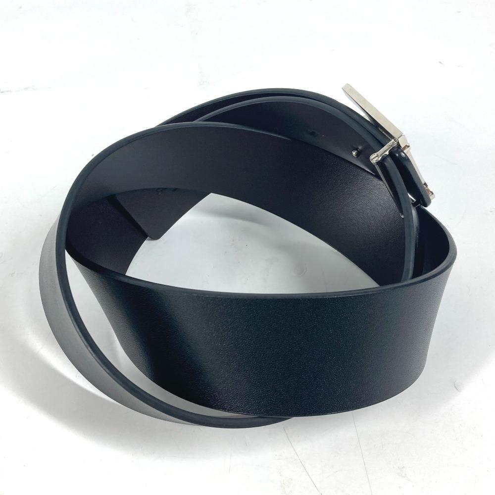 BURBERRY TB logo  belt Leather Black/SilverHardware