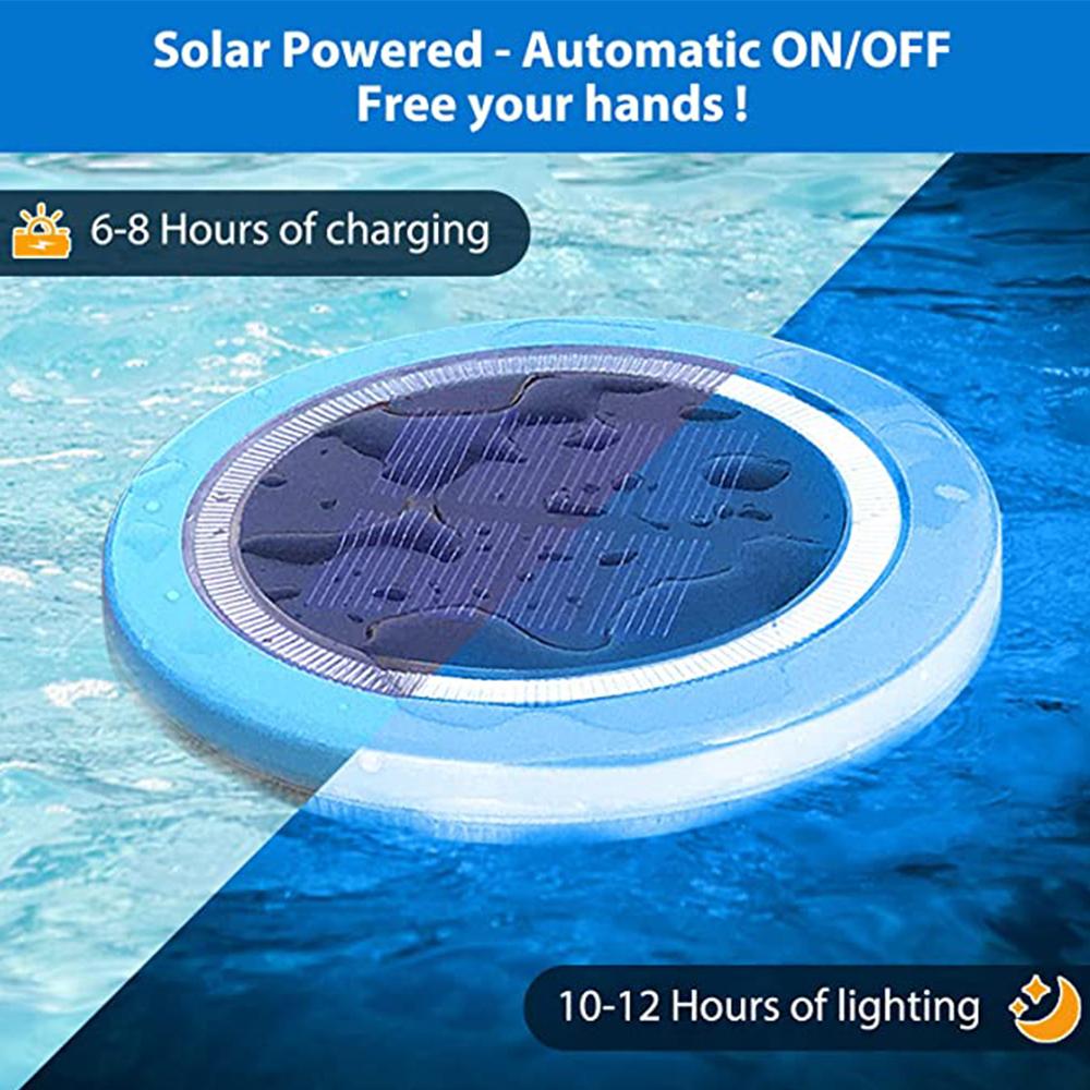 Solar LED Pond Light IP68 Waterproof Underwater Pool Lamp Long Lasting Landscape Light for Garden Lawn Backyard Wedding