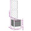 Vidaxl Garden Planter With Trellis, Black, 40X40X136 Cm, Pp