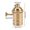 E26 E27 Lamp Holder Brass Shell Zipper Caps Double Ring Ceiling Light Accessories DIY Lampholder Screw Socket Light Base