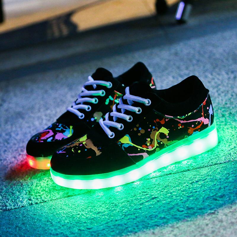 Kleurrijke Oplaadbare Schoenen met Lichtgevende Elementen voor Mannen, Lichtgevende Ghost Stapdansschoenen voor Vrouwen, Koppels en Studenten, Perfect voor Streetdance en Vrijetijdskleding
