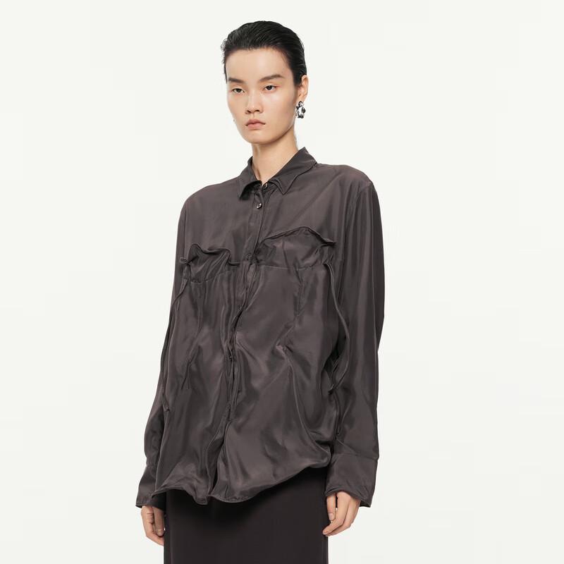 JNBY Women's 100% Mulberry Silk Long Sleeve Shirt 5O7212550