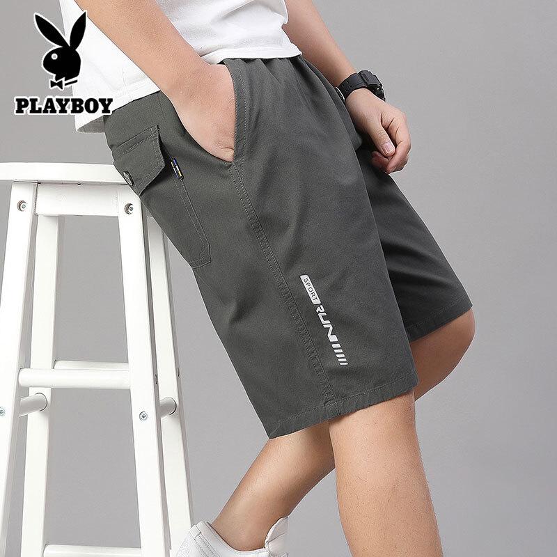 PLAYBOY Men s Casual Pure Cotton Shorts L