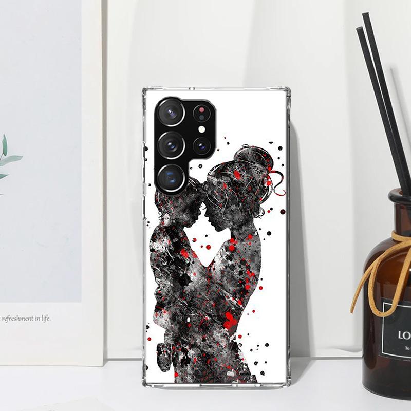 Mom Baby Girls Phone Case For Samsung Galaxy S26 S25 Edge S24 FE S23 S22 Ultra S21 Plus S20 + Art Fundas Back Cover Galaxy S24 S