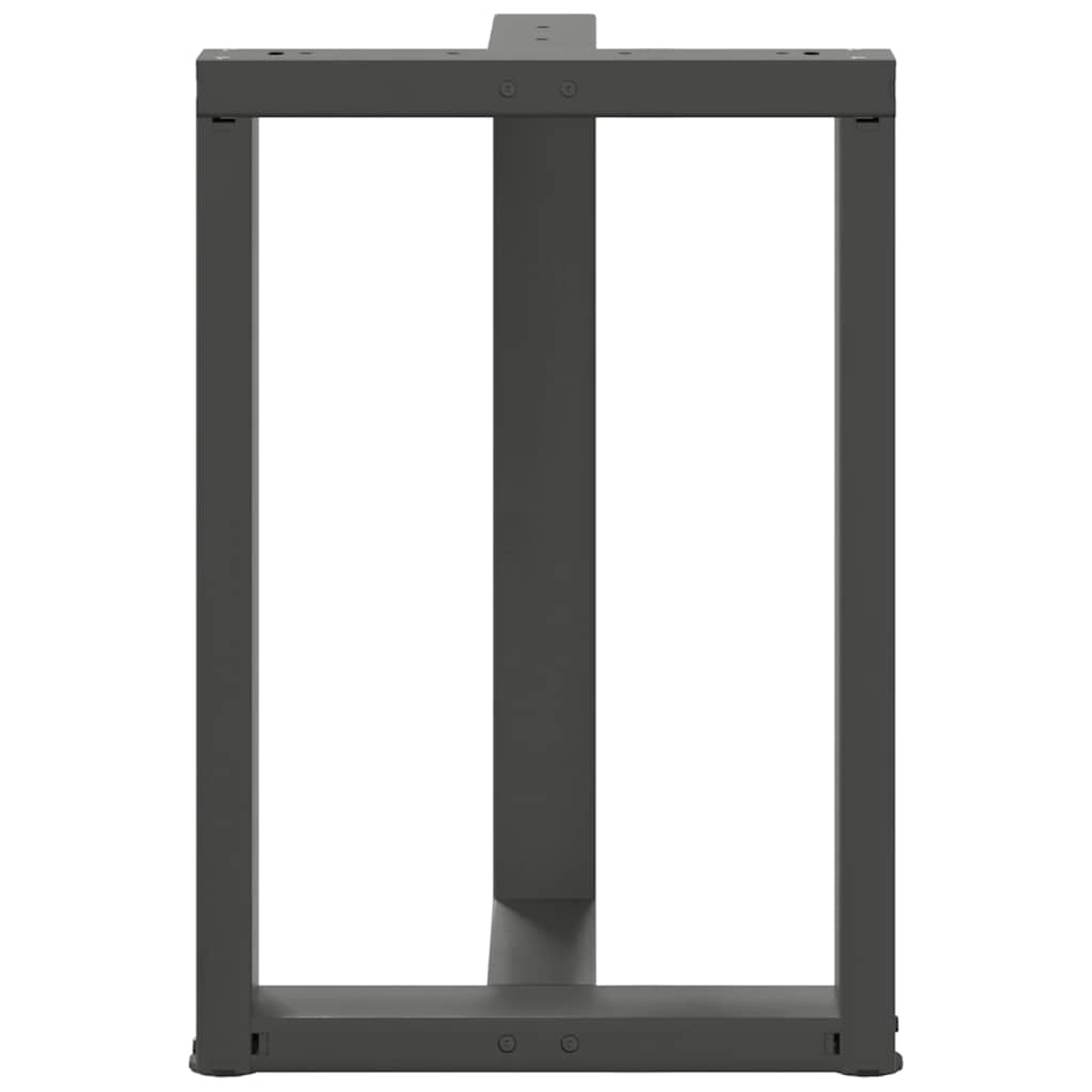 Vidaxl Nogi Do Stołu Jadalnego, 2 Pcs., Antracyt, 60X35X(72-73) Cm