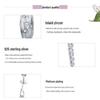 European S925 Sterling Silver Water Ripple Safety Chain Bracelet Accessory