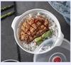 Microwave-Safe Steamer Bowl with Lid for Rice and Lunches