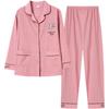 In the elderly 100% pure cotton pajamas women's spring and autumn models autumn and winter long-sleeved large-size suit casual can wear loungewear