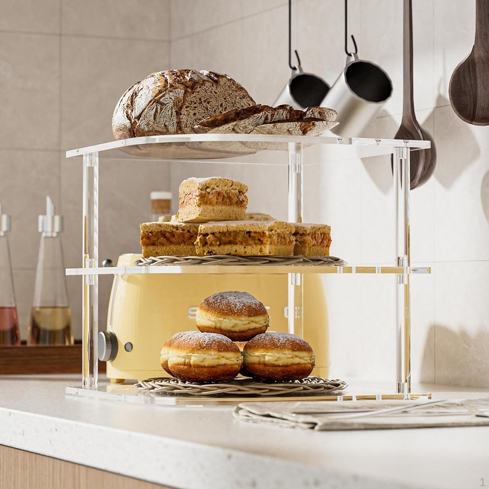 

Акриловая угловая полка Шкаф Органайзер для хранения Дисплей Стойка для тарелок Держатель для тарелок Посуда для кухни