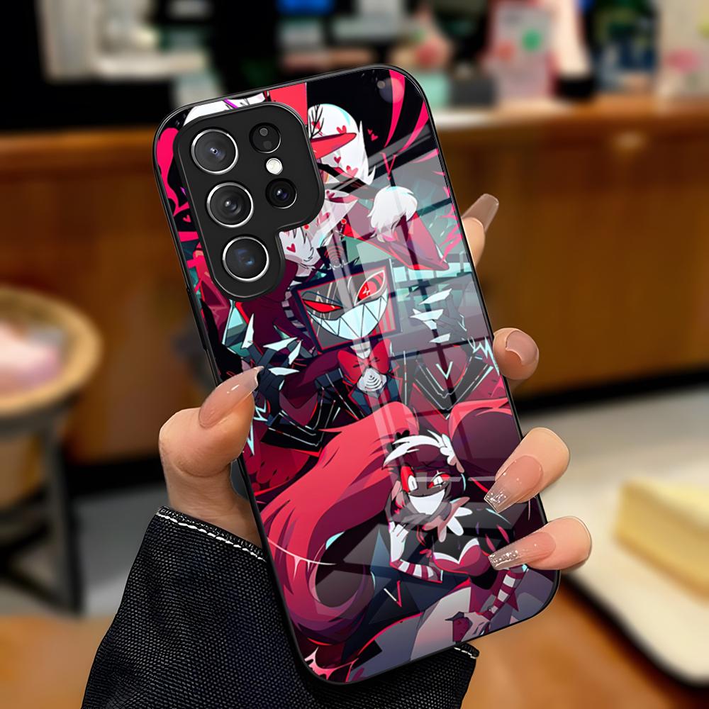 H-Hazbin-Hotel Anime Phone Case For Samsung A25 A13 A33 5G A54 A36 A35 A56 A52 A14 Shockproof Glass Cover