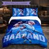 Biancheria da Letto a Tema Erling Haaland Set 3 Pezzi Copripiumino Biancheria da Letto Decorativa Per Stanza Adolescenti Decorazione Casa
