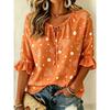 Fresh Literary Style Women's Minimalist Half Sleeve Shirt, Loose Comfortable Breathable Texture Casual Top