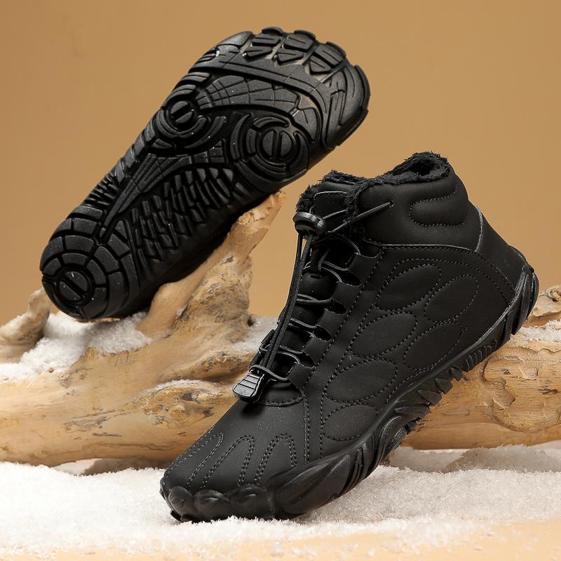 Fashion Winter Booties Men Snow Bare Foot Casual Shoes Outdoor Work Shoes Ladies Warm Fur Men Ankle Shoes Snow Boots