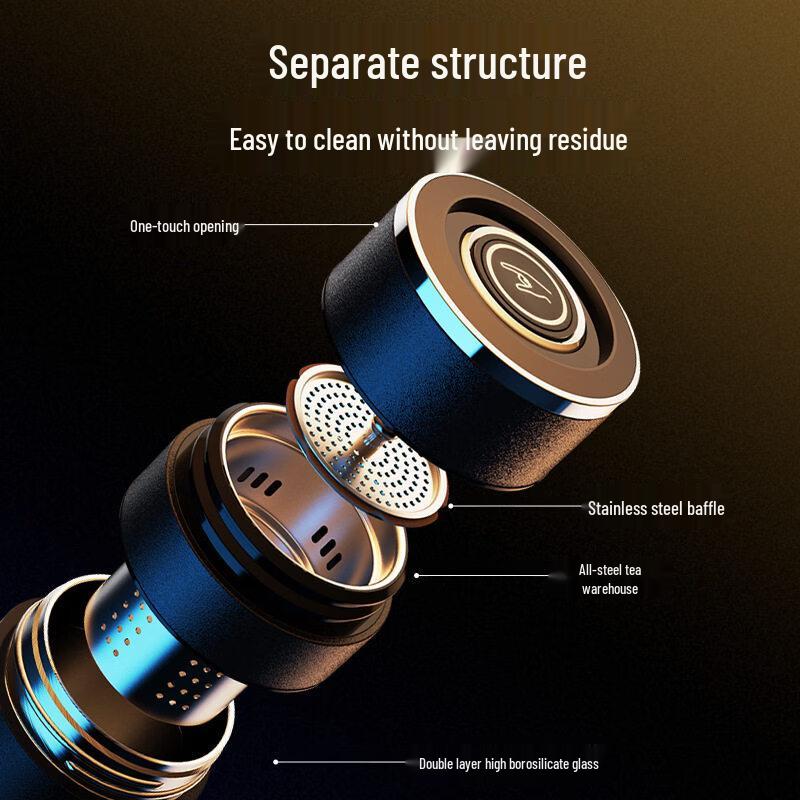 Xihe Car Thermos Tea Cup - Portable Stainless Steel