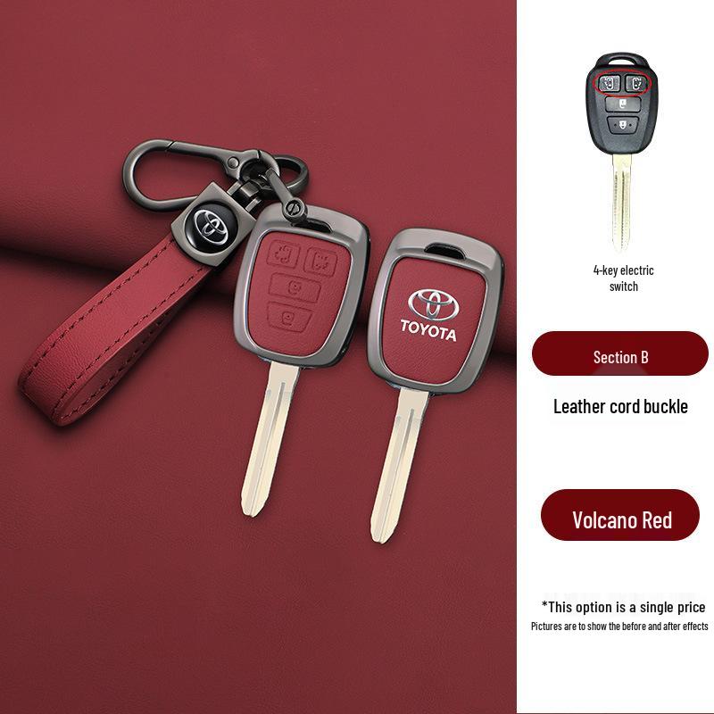 Metal Shell Key Case for Toyota FJ Cruiser, Old Model RAV4, Prado, and Land Cruiser
