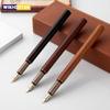 Luxus Retro Fa Bronz 0,5 mm Töltőtoll Iroda Üzleti Írás Művészet Kalligráfia Tinta Tollak Iskola Diák Írószerek Ajándékok