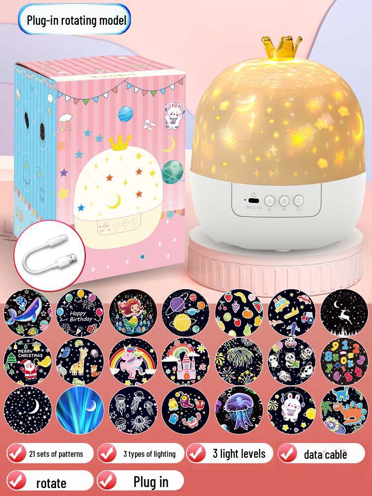 Dreamy Rotating Starry Sky Music Projector Lamp for Kids' Bedroom