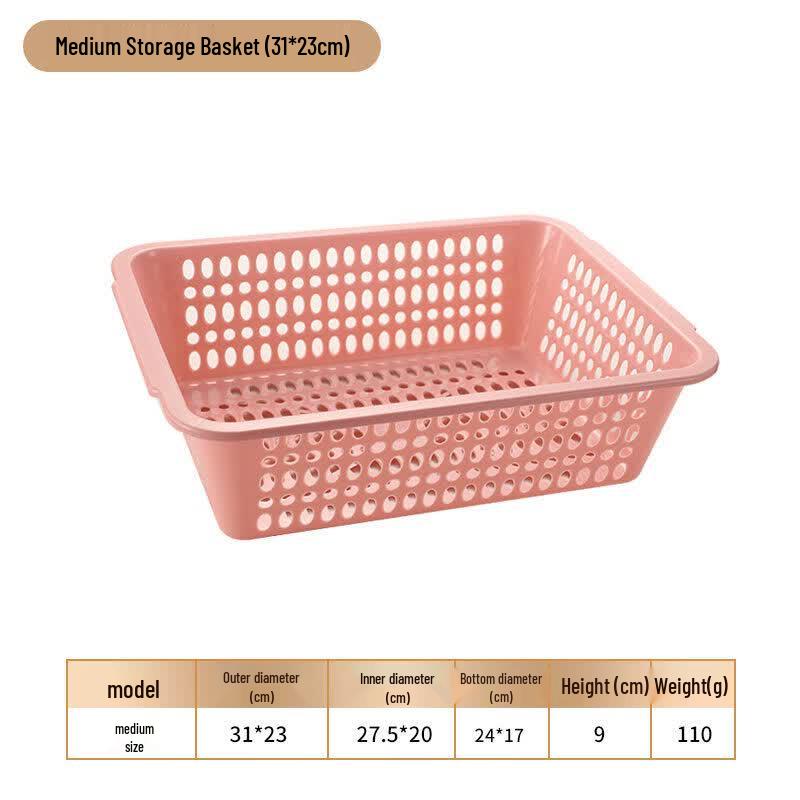 Rectangular Plastic Storage & Drain Basket
