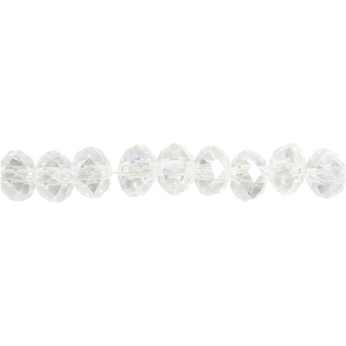 Crystal Glass Beads In Bright Colors and Round and Flattened Shape. Ref 61672