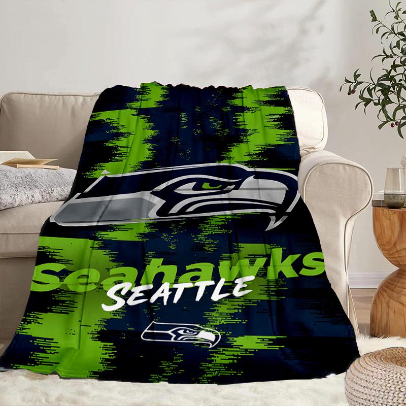 Seahawks Team Spirit Portable Blanket/Soft Blanket Bedding Blanket Suitable for Travel Camping Living Rooms Offices Sofas Fan Gifts