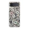 Phone Cover For Samsung Galaxy Z Flip 6 5 4 Case Transparent For Samsung Z Flip 3 Hard PC Foldable Shell USD Dollar Cash Luxury