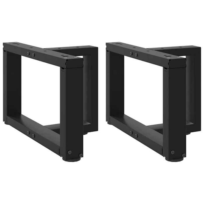 VidaXL Coffee Table Legs T-Shape, 2 Pieces, Black, 50 X 25 X (30-31) Cm, Steel 4013008