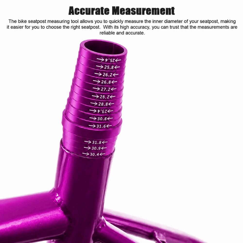 Quick Measuring Bike Seatpost Measuring Tool Seatpost Diameter Measuring Tool for Bikes фиолетовый