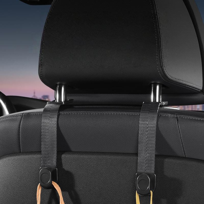 2Pcs Car Storage Interior Accessories Car Headrest Hooks Hanger For Bags Seat Back Organizer Holder Clips Auto Fastener Hooks