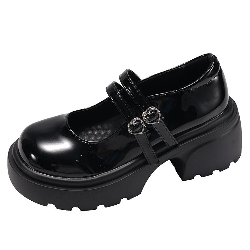 Platform Thick Heel French Mary Jane Shoes Women's Summer 2025 New Retro College Style Jk Small Small Leather Shoes