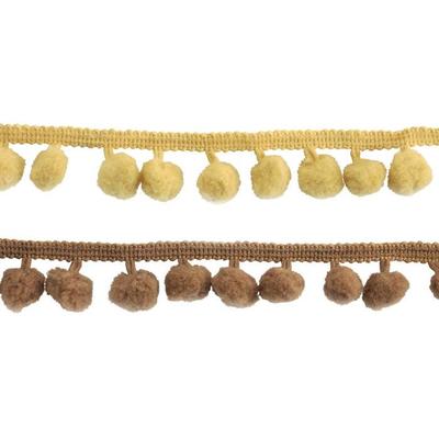 MégaCréa DIY - 8mm Taupe Pompom Ribbon Trim