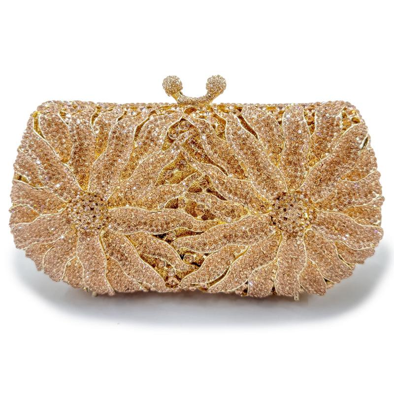 Silver/Gold Diamond Evening Bags Women Dinner Clutch Rhinestone Shiny Handbags for Female Luxury Designer Purse Party Bride Bag