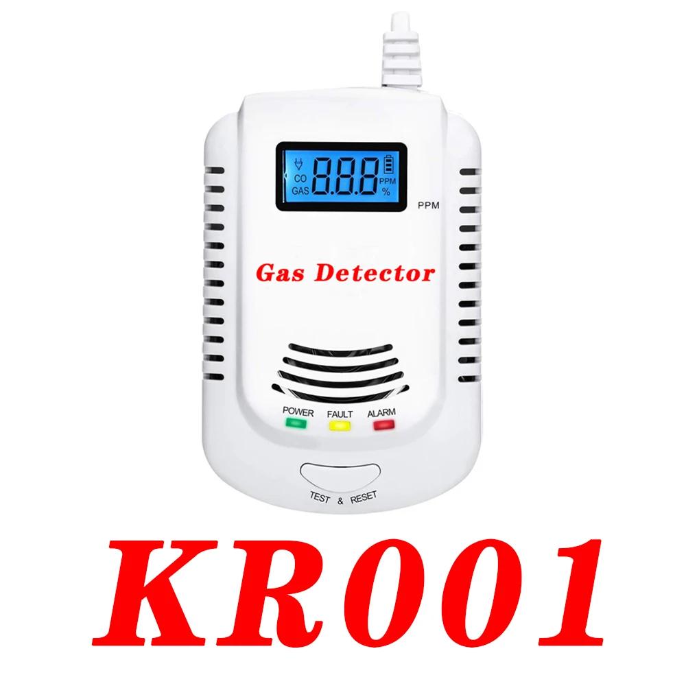 New CO Leak Detector 2-in-1 Carbon Monoxide Home Security Alarm Combustible Gas Smoke Alarm Gas Detector Gas Smoke Alarm Gas Detector