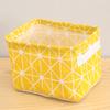 1PC Cotton and Hemp Storage Basket with Handheld Printed Tabletop, Miscellaneous Sorting Cabinet, Small Clothing, Fabric Storage