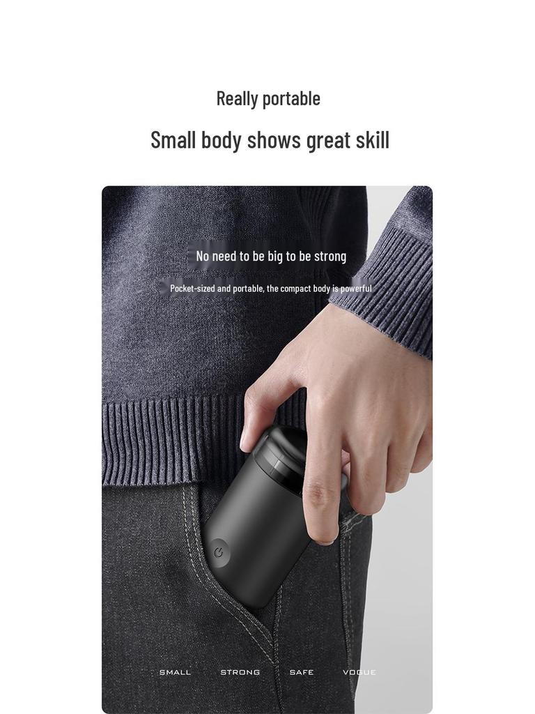 2025 Portable Rechargeable Mini Shaver – Lighted, Electric, Steel, and Car Washable Razor