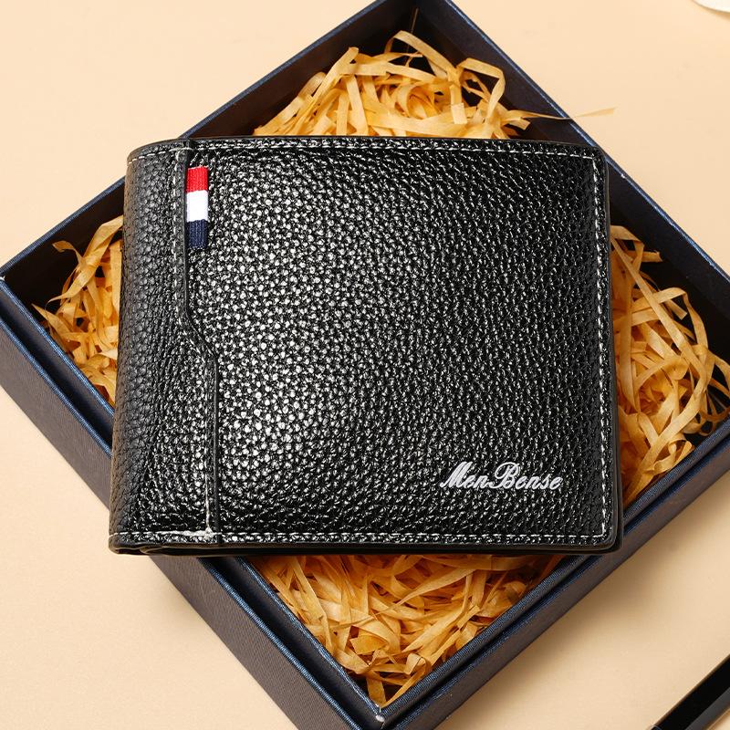 New Men'S Wallet, Men'S Short Wallet, Practical Middle-Aged And Young People'S Wallet, Large-Capacity Multi-Card Wallet