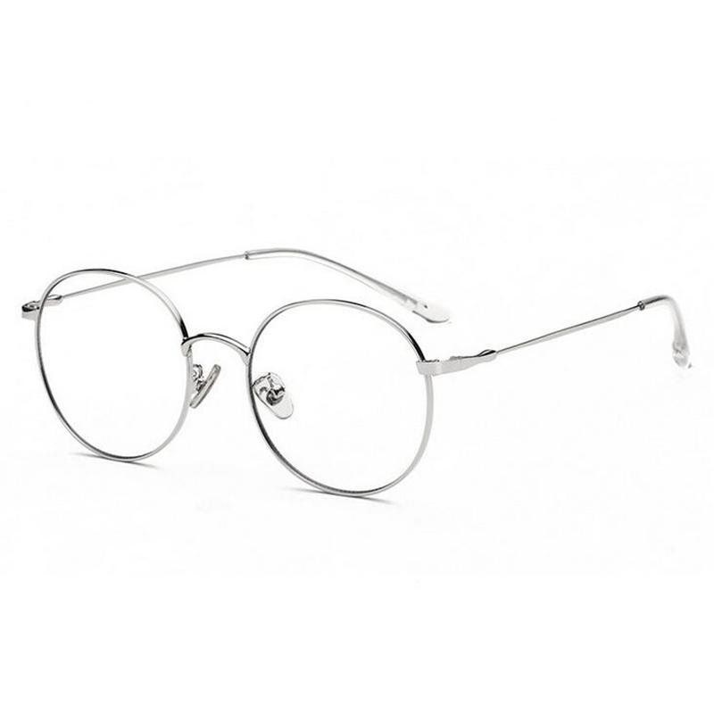 Anti Blue Light Round Nearsighted Glasses For Women Men Metal Oval Short Sight Spectacles Diopter 0 -0.5 -0.75 -1.0 To -6.0