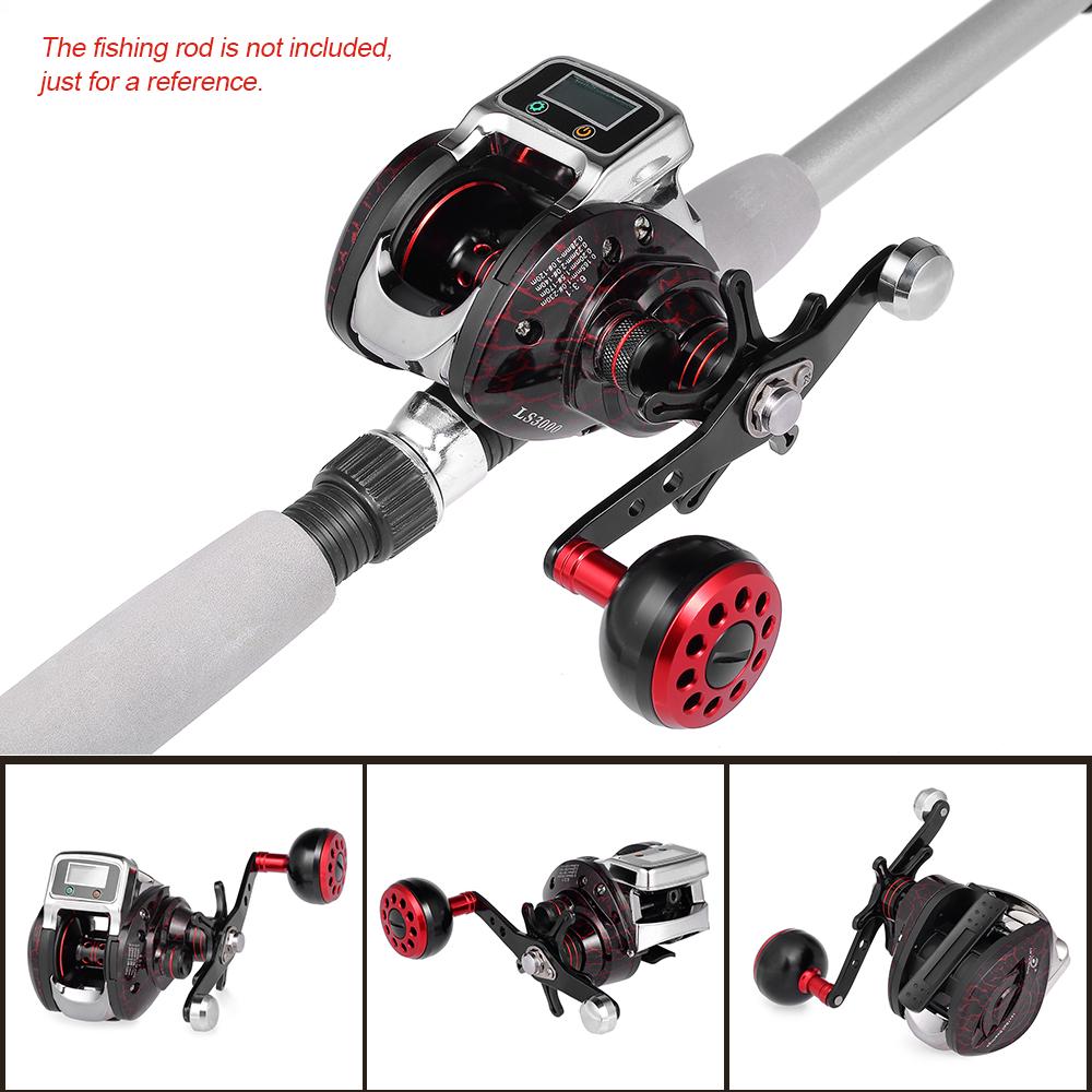 New 13+1 Bearing Left/Right Fishing reel with Digital Display Fishing Line Counter Saltwater Carp Reel 6.3:1 Casting Scroll Tool