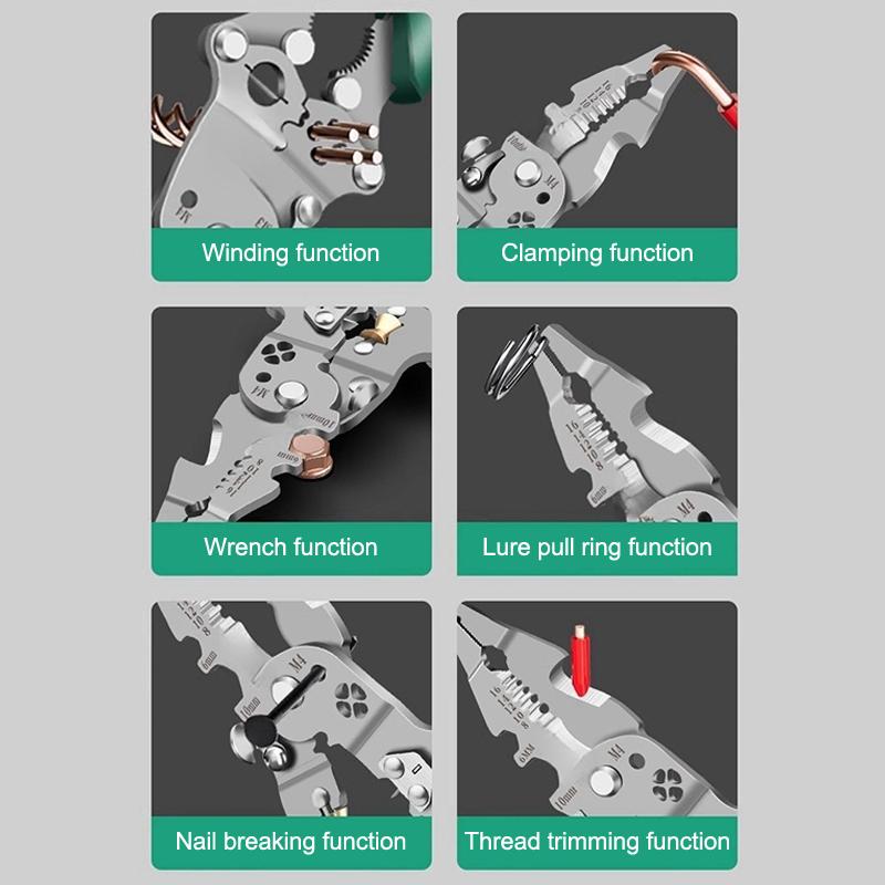 Foldable Multifunctional Wire Stripping Pliers For Electricians Foldable Wire Stripper, Pulley Design Multi-Function Electrician