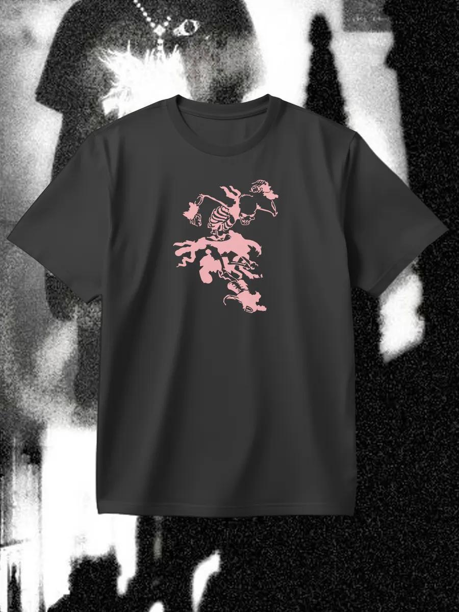 T-shirt Punk skeleton style S