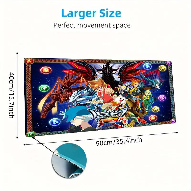 Puzzle & Dragons Color Mouse Pad Large Gaming Table Cushion Non-slip Laptop Tablet Big Mousepad XXL Mat Mini PC Playmat With Lock Edge