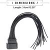 Motoforti Headlight Connector Pigtail, for Jeep Grand Cherokee 2014-2018, Plastic, Black, 2Pcs
