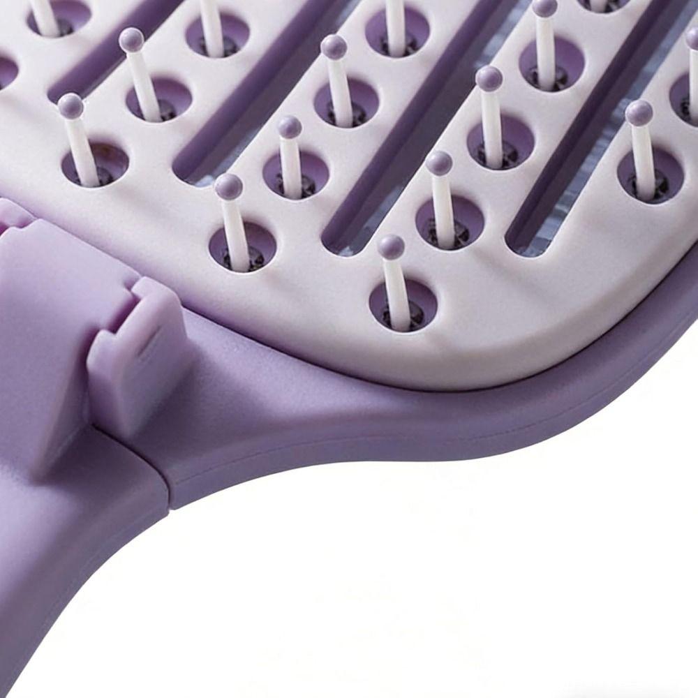 Purple Color Anti-Static Massage Comb Foldable Hair Brush Salon Hair Massage Scalp Comb