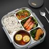 JINGRUIXIANG 316 Stainless Steel Compartment Lunch Box with Cutlery