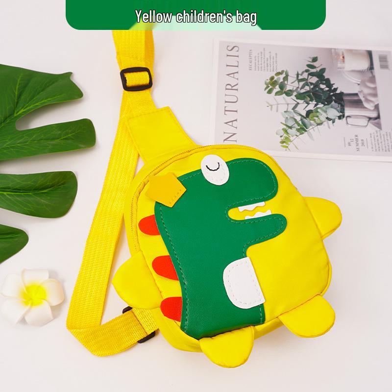 Sac à bandoulière pour enfants dinosaure de dessin animé - Sac d'école mignon à une épaule pour tout-petit