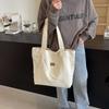 Stylish Unisex Retro Canvas Tote Bag Large Capacity Chic Shoulder Bag For School Or Commute
