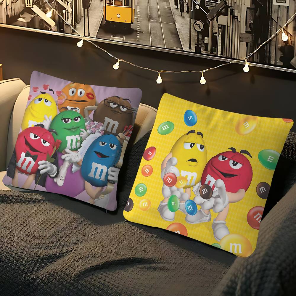 M&Ms C-ChocolateS Pillow Gift Home Office Decoration Bedroom Sofa Car Cushion Cover Case 45x45