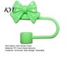 Decorative Straw Toppers Cute Bow Cover for 10mm Straws, Silicone Dustproof Tip Covers Cap, Reusable Topper Coffee Cups And Tumblers Dust Proof Plugs