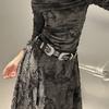 Vintage Women's Rivet Belt Y2k Dress Jeans Belt Retro Leather Waist Belt  Spicy Girls