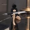 Unique Home Decorative Sculpture Ghost Girl Hooded Sculpture, Ethereal Mysterious Statue, Gothic Dark Academia Decor Queen Character Robe Figurine for