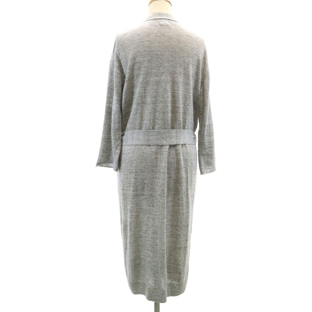Ron Herman Linen 100% Long sleeve long knit cardigan XS gray Women Used